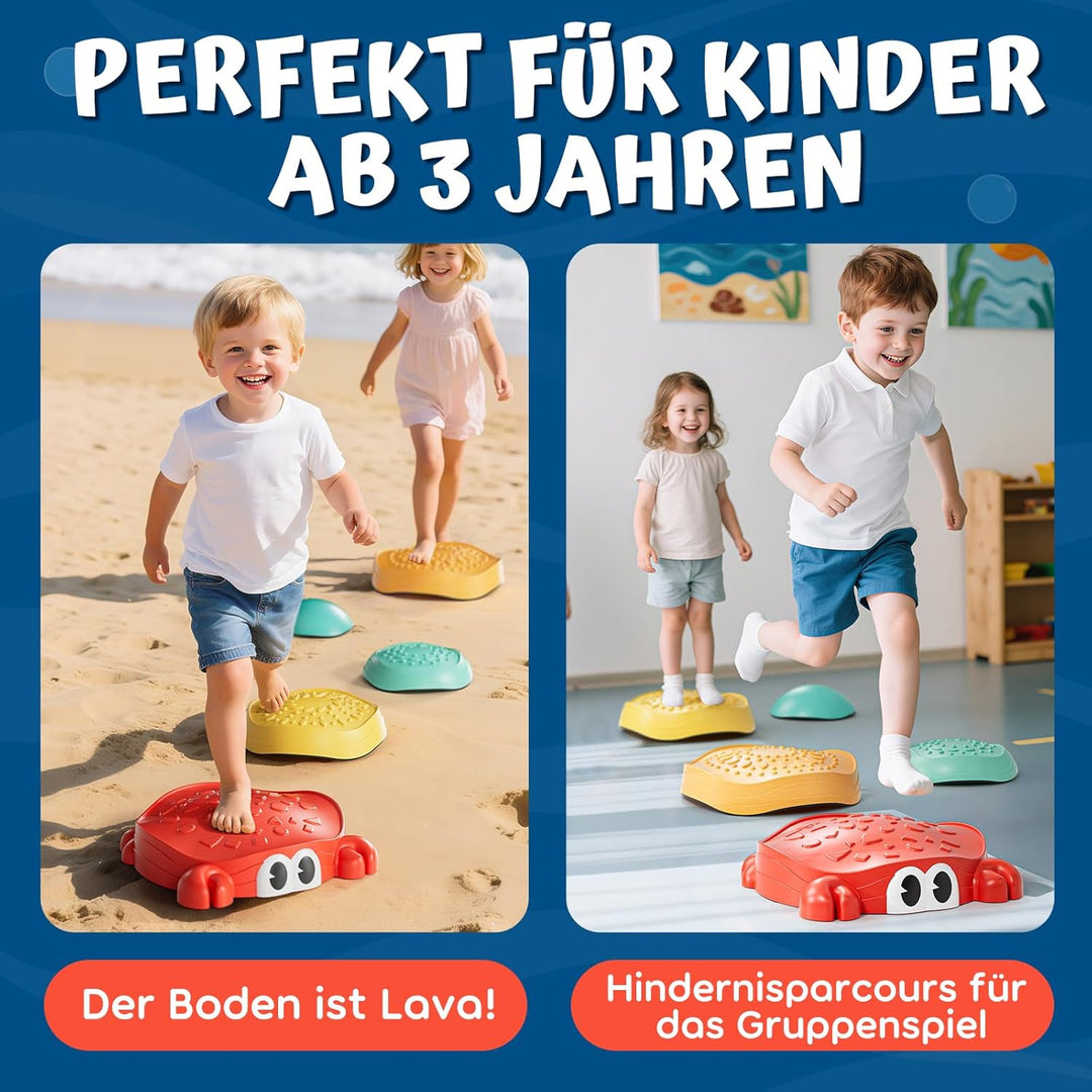 Lehoo Castle Balanciersteine für Kinder, Rutschfeste Stapelsteine Stepping Stones Kids, Balance Stei