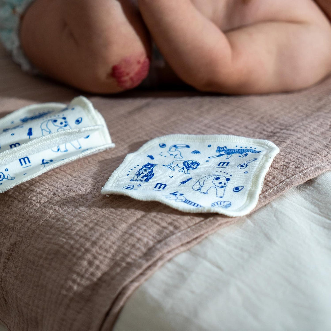 Mustela Wiederverwendbare 100% Baumwolle GOTS Wickeltücher, Körper und Make-up, Baby und Familie - R