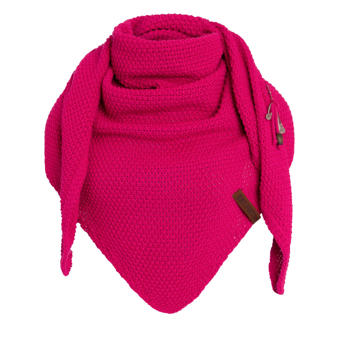 KNIT FACTORY - Dreiecksschal Coco - Damen Strickschal mit Wolle - Umschlagtuch für den Herbst und Wi