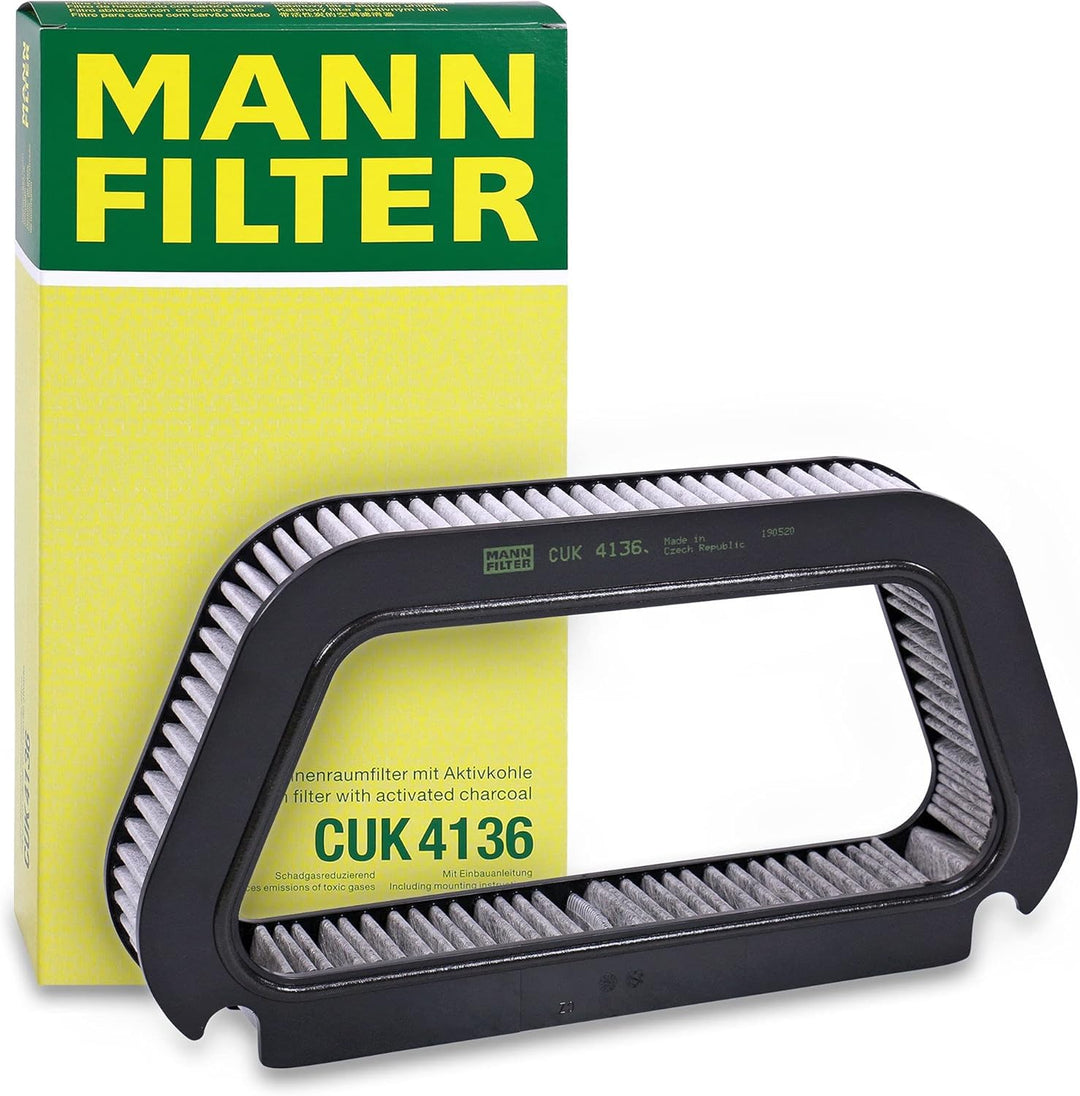 MANN-FILTER CUK 4136 Innenraumfilter – Pollenfilter mit Aktivkohle – Für PKW
