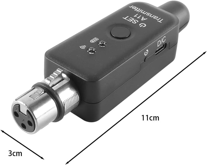 Ausi Drahtloses Mikrofonsystem Sender-Empfänger für dynamische Kondensatormikrofone Audiomischer Sou