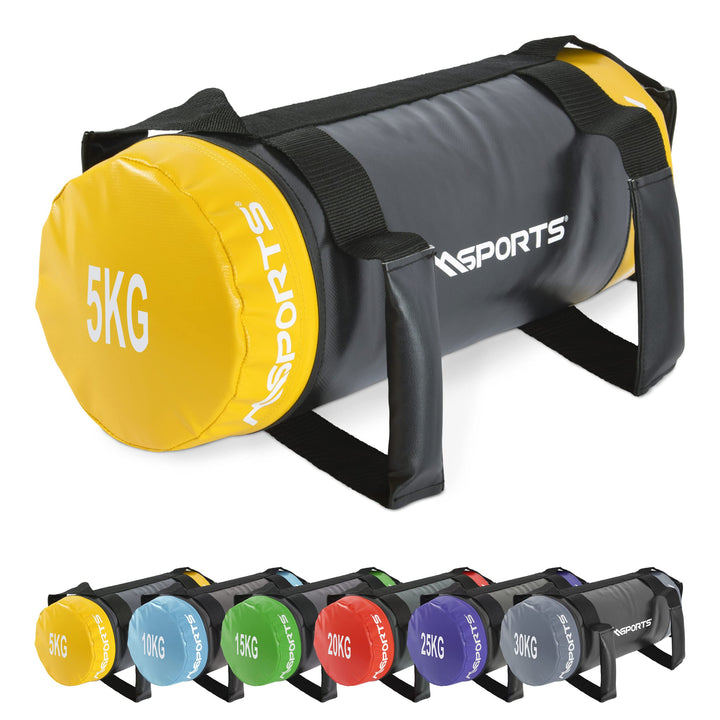 MSPORTS Power Bag Premium 5-30 kg Fitness Bag - Sandsack für Functional Fitness Gewichtssack 5