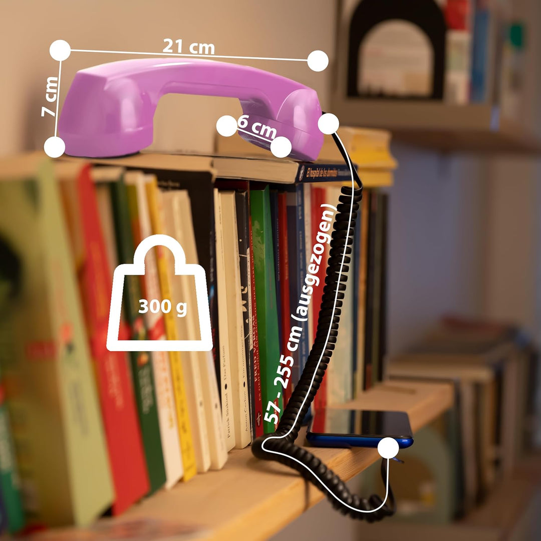 Retro Handyhörer für Apple iPhones mit Lightning (passender Adapter mit inbegriffen) in der Form ein