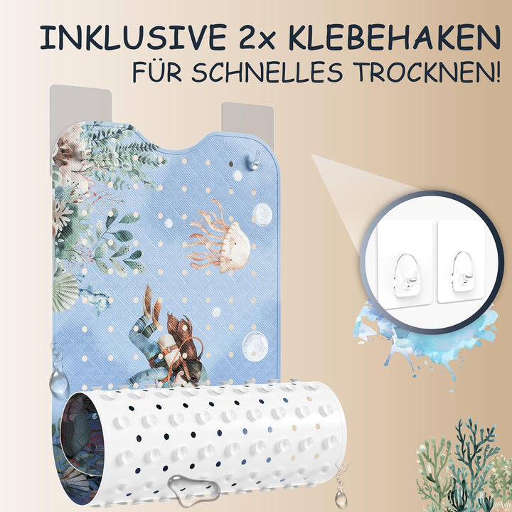 Badewannenmatte Kinder rutschfest [100x40cm] - Antirutschmatte Badewanne BPA frei - Badematte Kinder