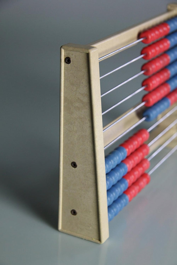 WISSNER® aktiv Lernen - 100 er Rechenrahmen, ab 3 bis 99 Jahre, rot/blau - RE-Wood® (Packung mit 2)