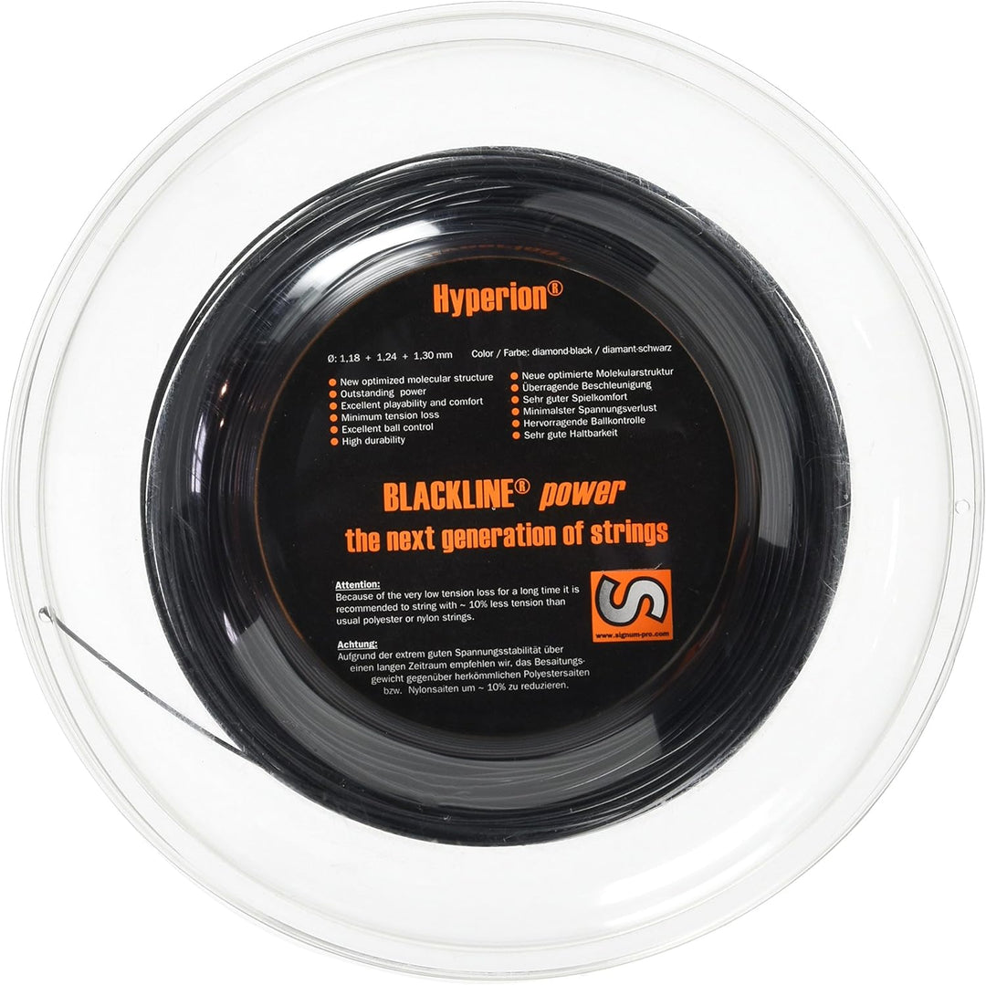 Signum Saitenrolle Plasma HEXtreme 100 m x 1,24 mm Schwarz, 100 m x 1,24 mm Schwarz