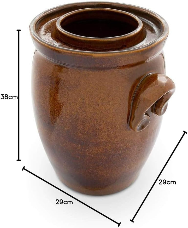 K&K Keramik Gärtopf-Set 10 Liter [Form 2], 10 Liter