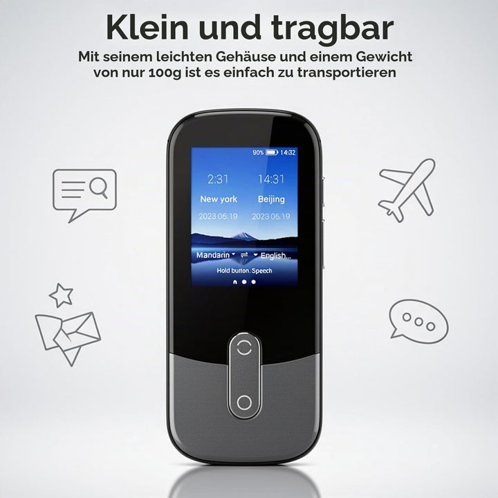 Sprachübersetzergerät, 2,4-Zoll-TFT-Bildschirm, 119 Sprachen Unterstützen Offline-Fotoübersetzung, T
