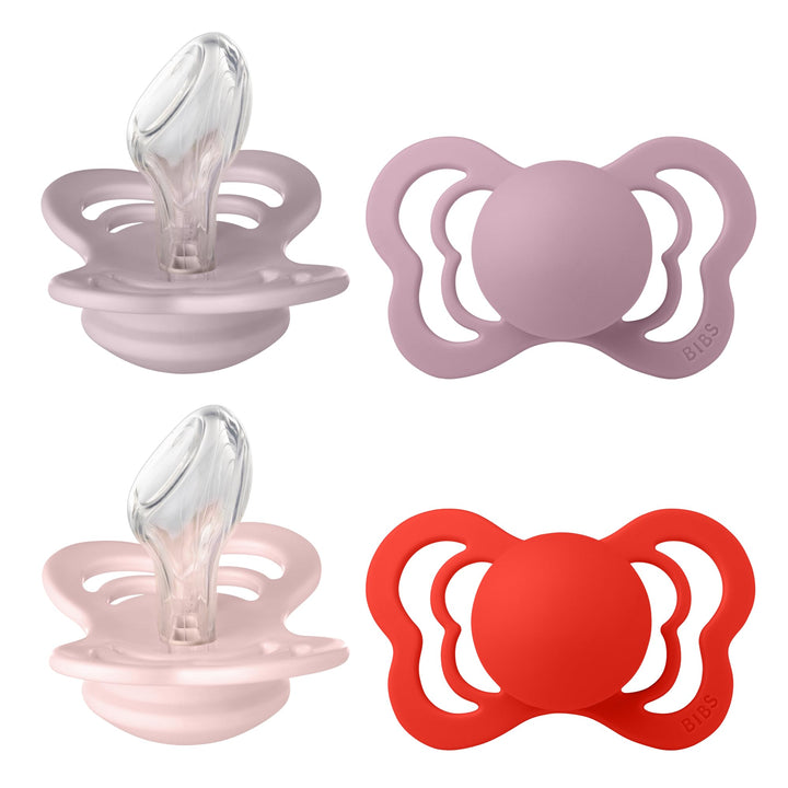 BIBS Couture Schnuller 4er-Pack, BPA-frei, Kiefergerechte Form. Silikon, Hergestellt in Dänemark, Gr