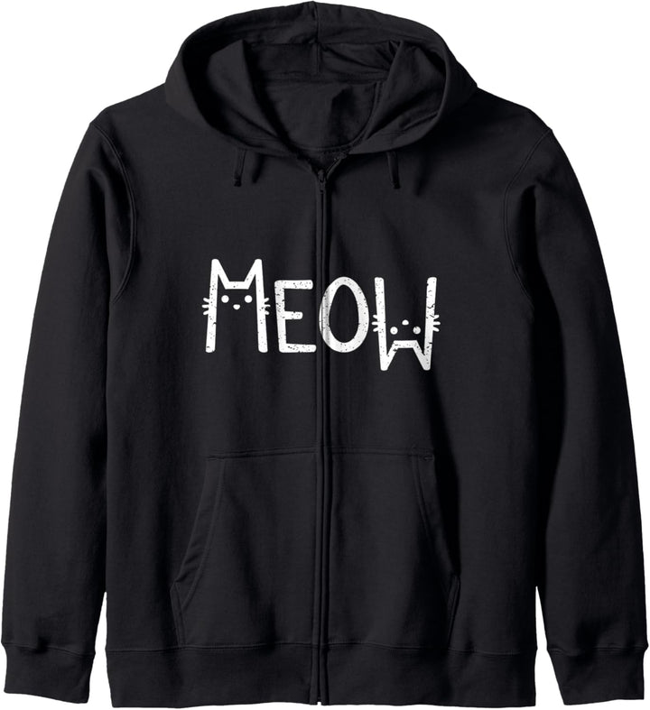 Süsses Katzen Besitzer Geschenk Meow Kapuzenjacke