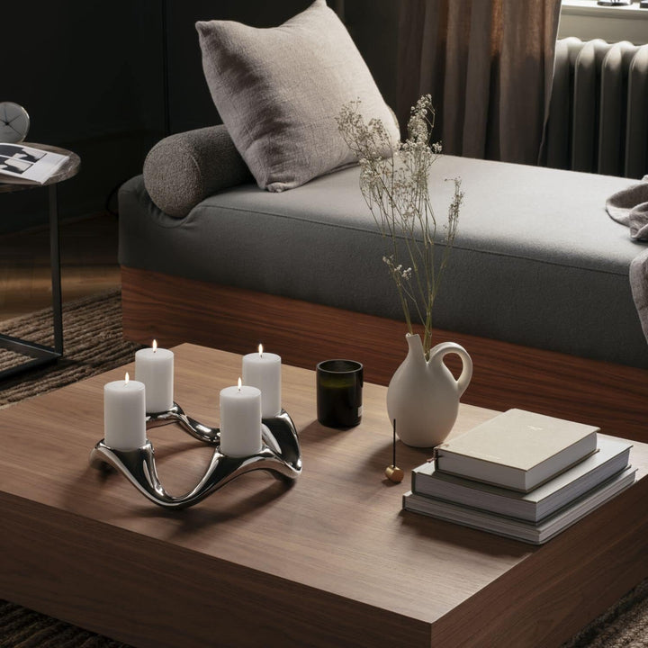 Georg Jensen Cobra 4 Pillar Candleholder Stainless Steel