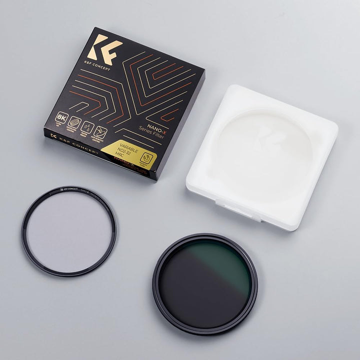 K&F Concept Nano-X Magnetischer ND Filter 77mm Variabler Graufilter ND2-32 (1-5 Stop) Neutral Graufi