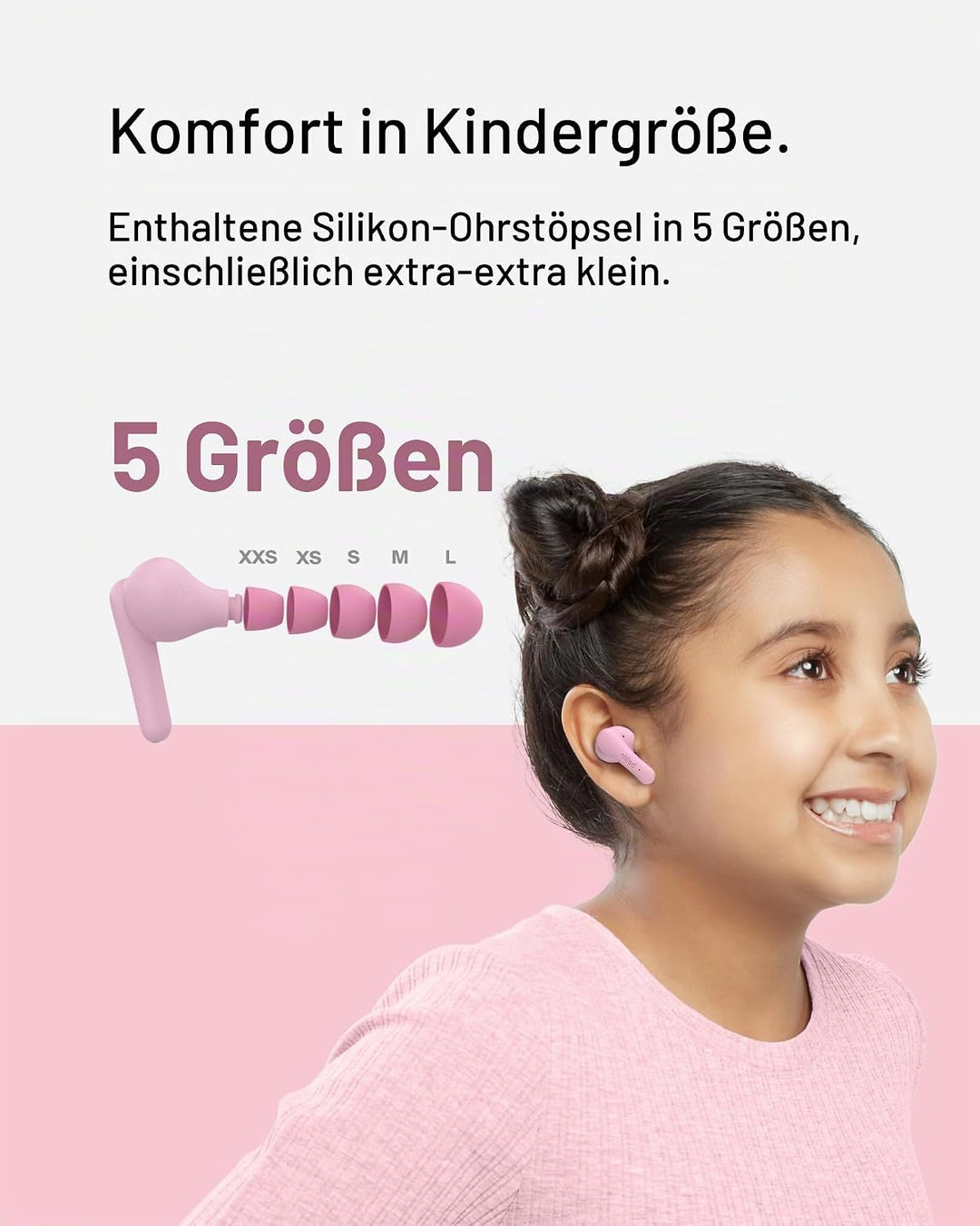 Belkin SoundForm Nano 2 Bluetooth In-Ear Kinderkopfhörer mit integriertem Mikrofon, 28 Std. Akkulauf
