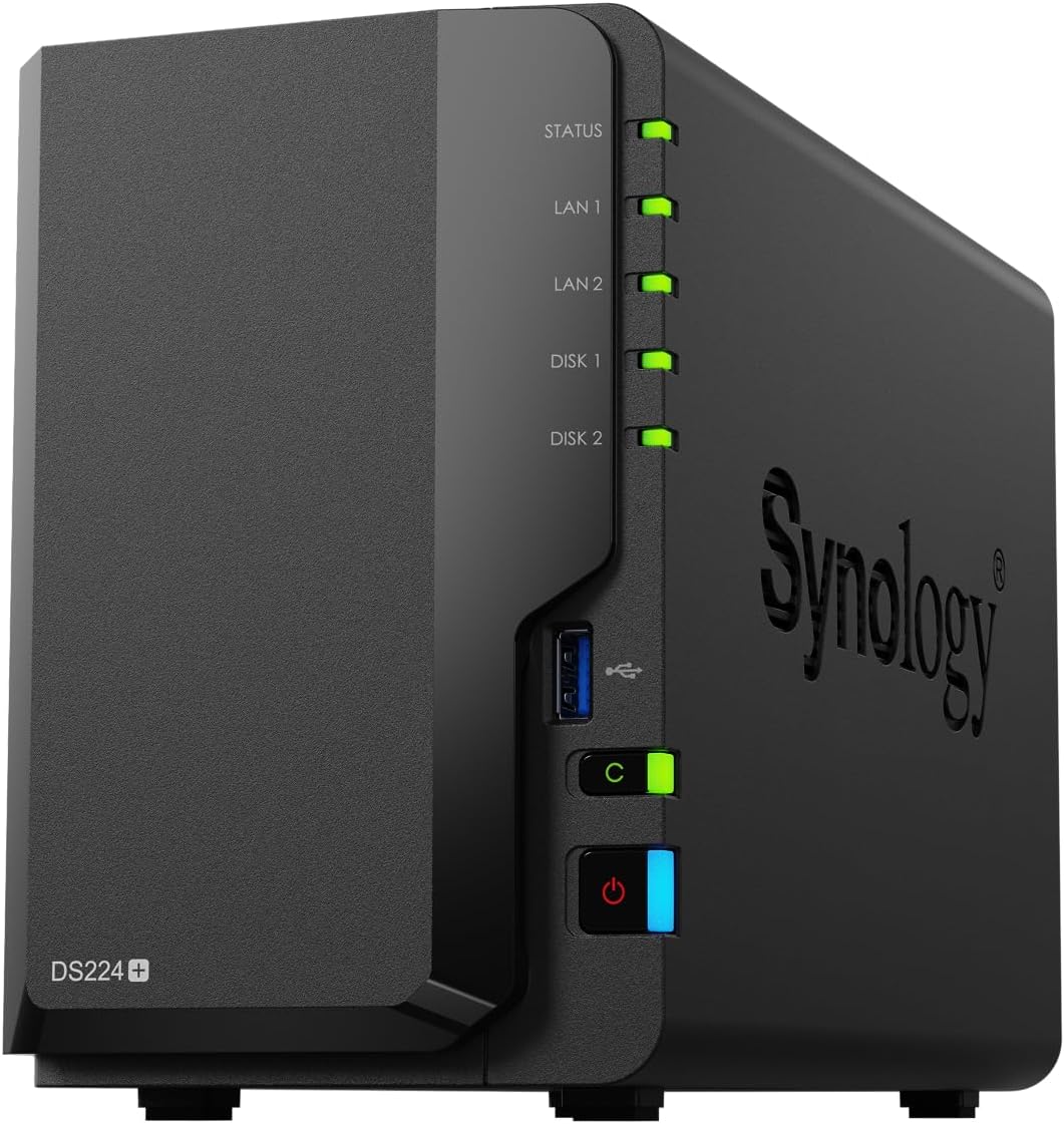 Synology DiskStation DS224+ Netzwerkspeicherlaufwerk (Schwarz)