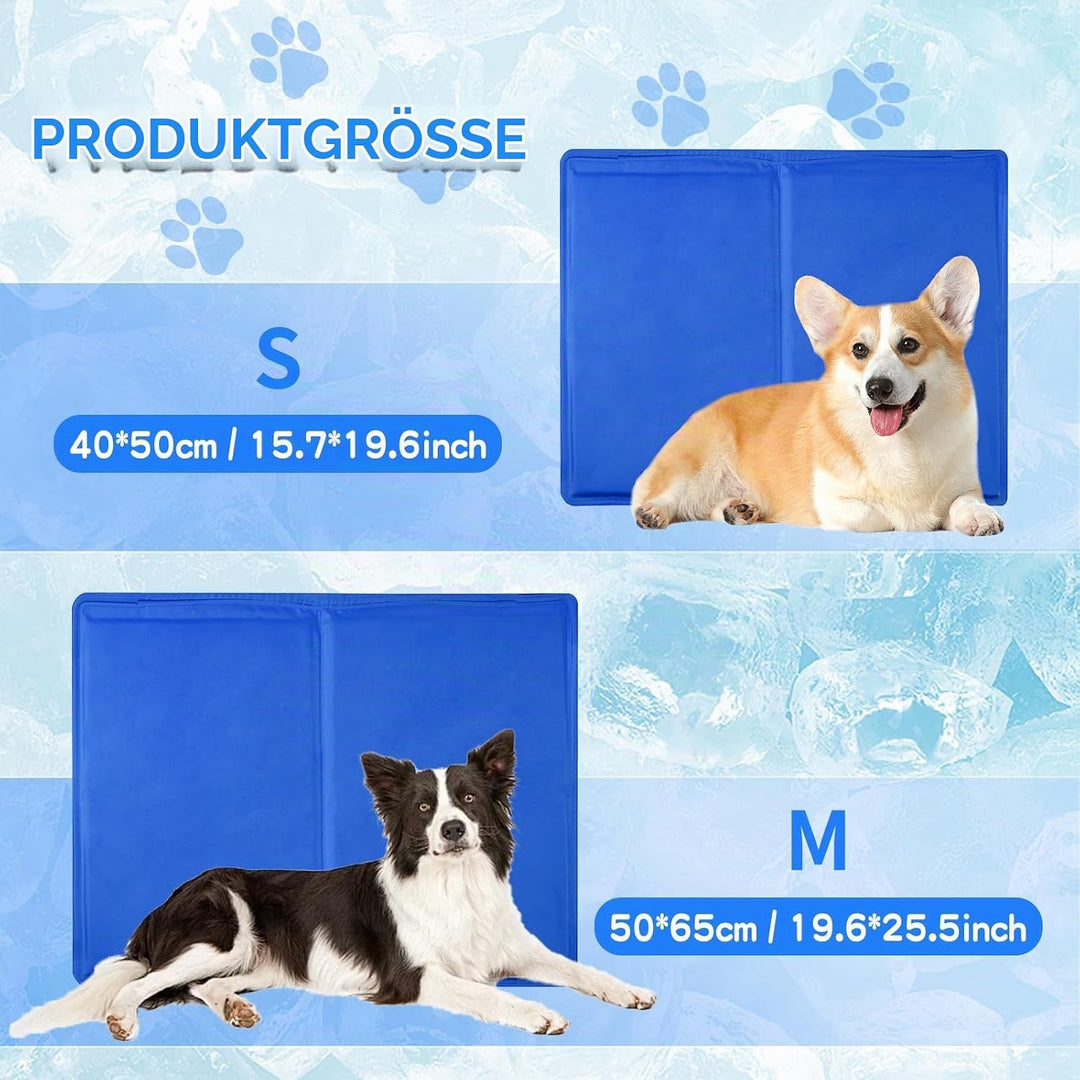 Kühlmatte Hund 65 x 50cm Kühlmatte für Hunde Kühlmatte mit Ungiftiges Gel, Kühlmittel Hund Kühlmatte