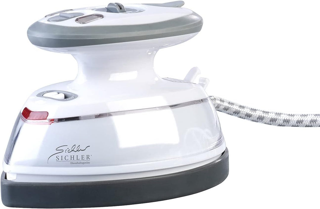 Sichler Haushaltsgeräte Bügeleisen: Reise-Dampfbügeleisen, 408 W, 110/230 Volt, 40 ml Wassertank, 3