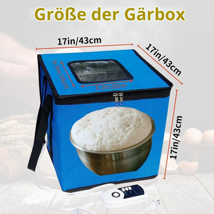 Cloud Fire Faltbare Teiggärbox, Temperatureinstellung Gärbox mit Deckel, Abnehmbarer Multifunktions