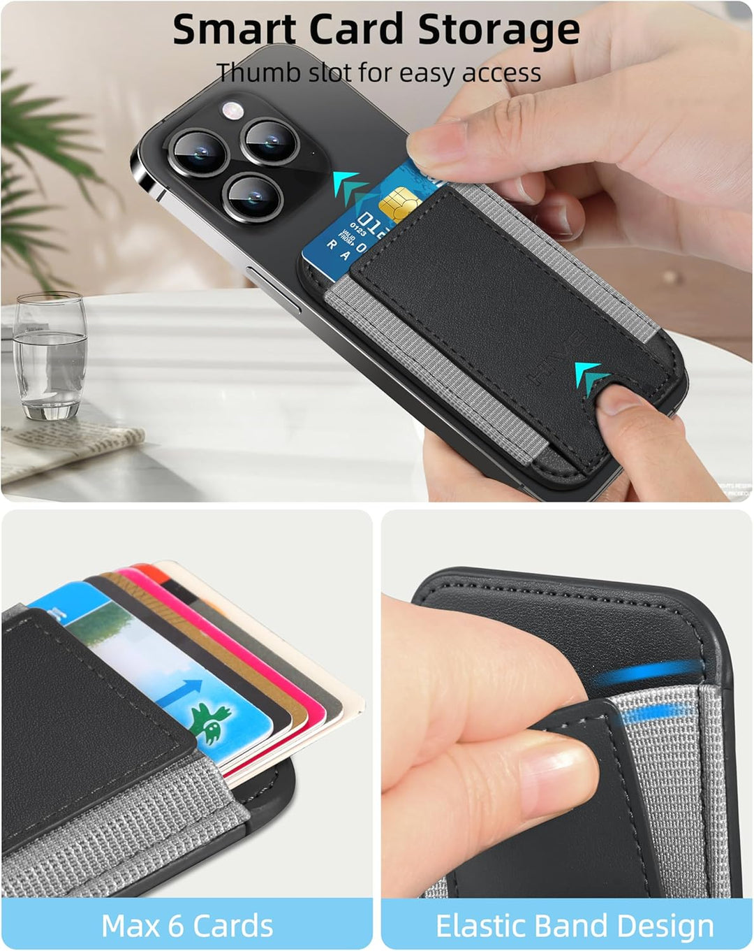 Magnetische Kartenbrieftasche Halter für Apple Magsafe, Magnetkartenhalter Magsafe für iPhone 12 iPh