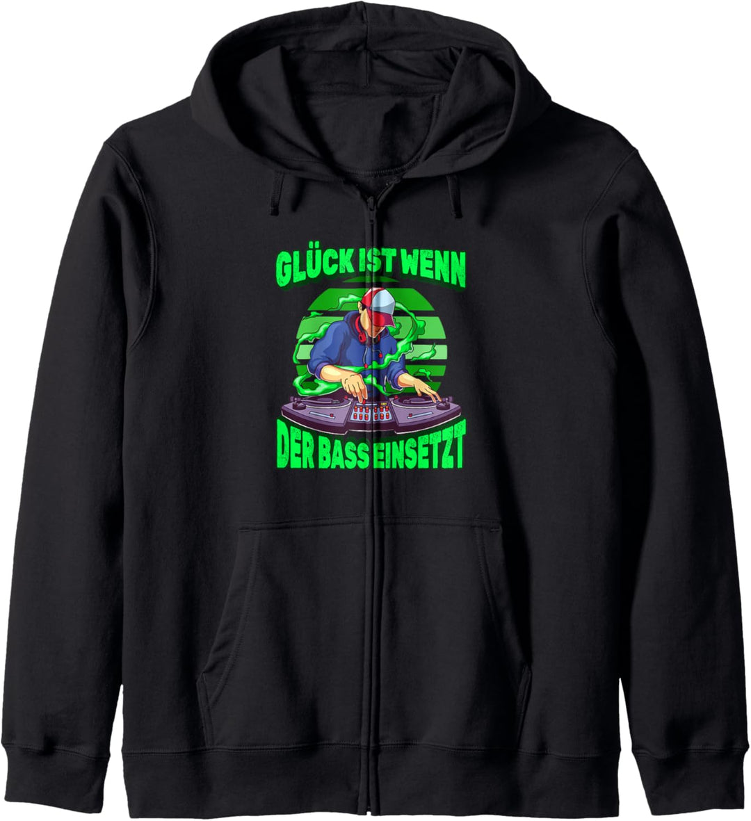 Rave Gabber House Bass DJ - EDM Raver Techno Hardtekk Kapuzenjacke