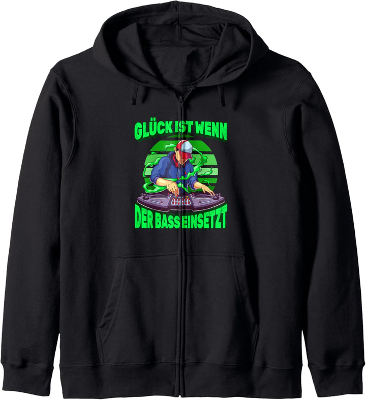 Rave Gabber House Bass DJ - EDM Raver Techno Hardtekk Kapuzenjacke