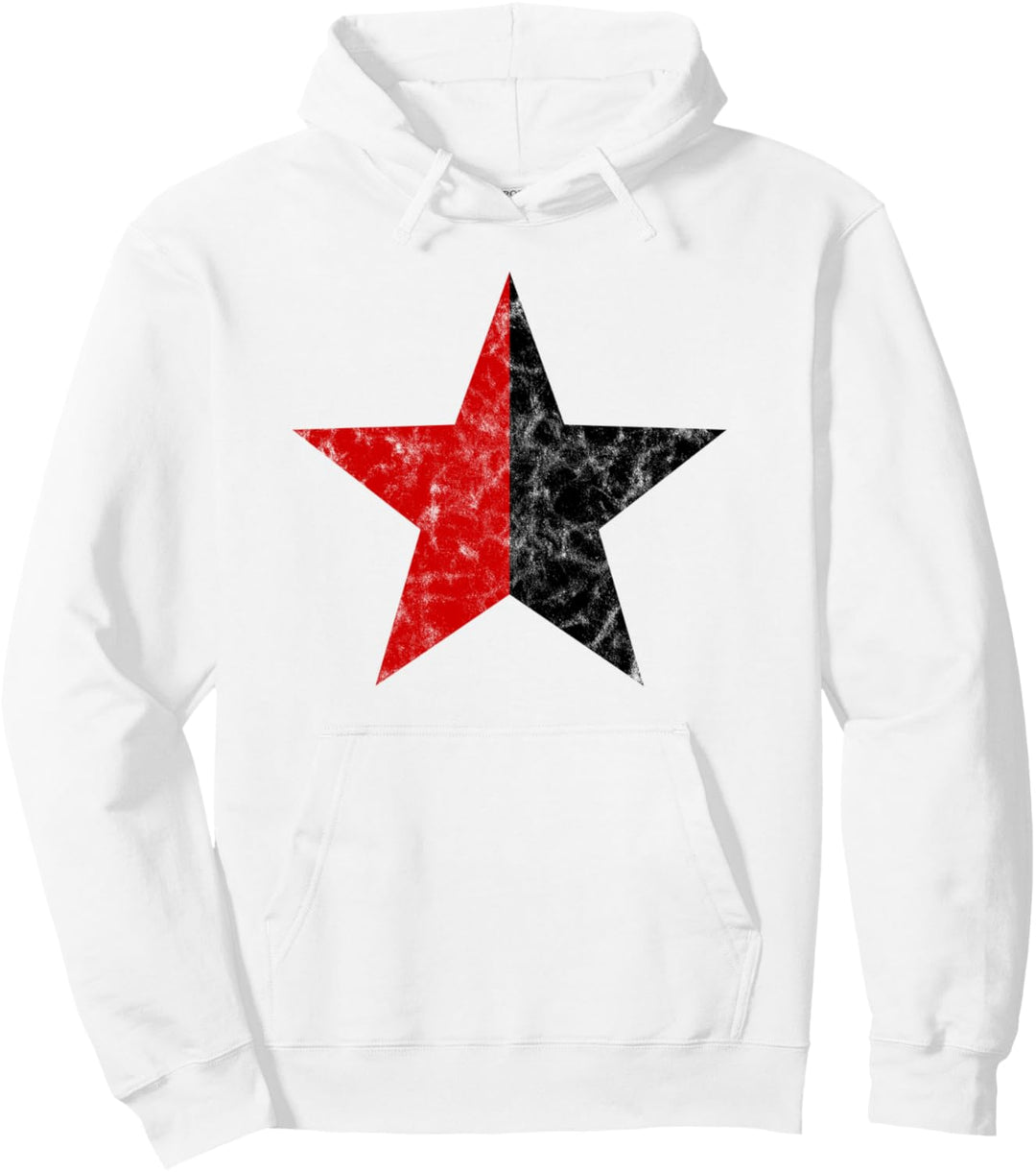 Stern, Anarchie, Schwarz Rot, Pirat, Rebellen, Punk, Zukunft, Anti Pullover Hoodie