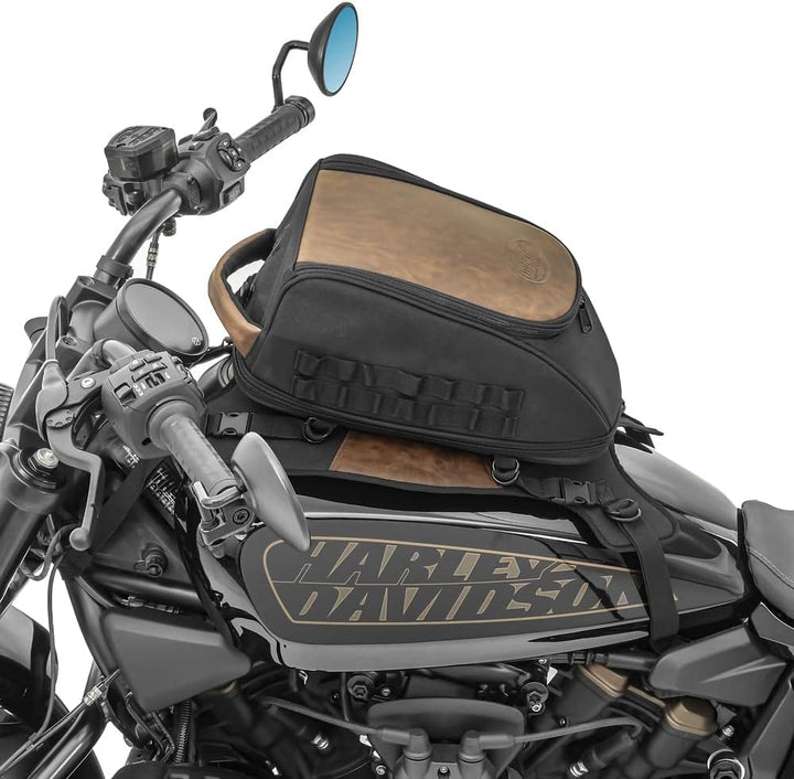 Motorrad Vintage Tankrucksack 9-13L mit Befestigungsystem Base Craftride
