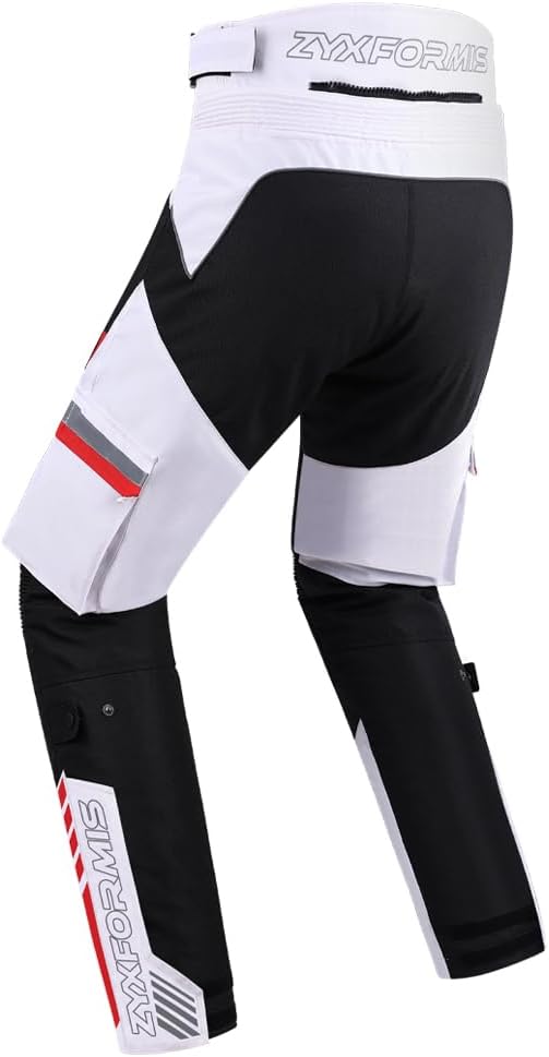 Motorrad Hosen Herren mit Protektoren und Reflektoren, Wasserdicht Winddicht Textil Motorradhose mit