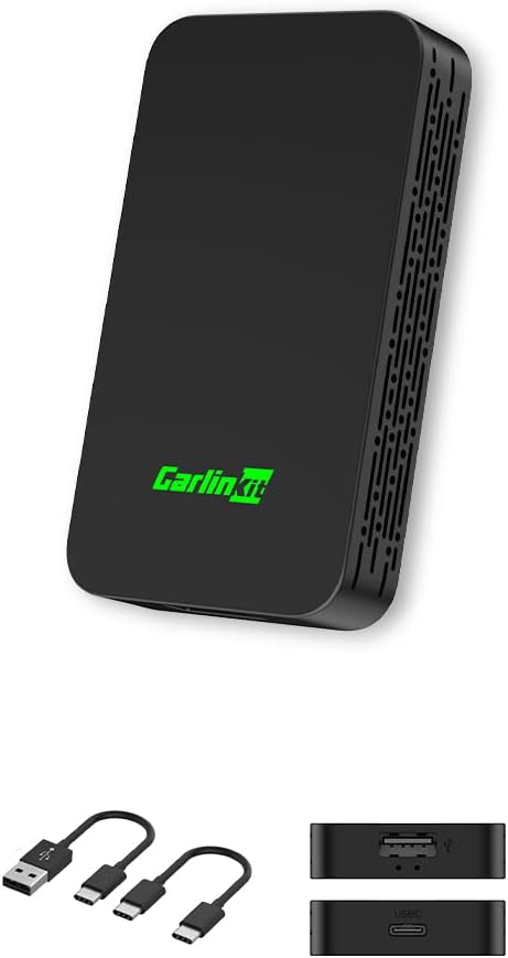 CarlinKit 2024 Neuer Upgrade CarlinKit 5.0 2Air Adapter, bringt drahtloses CarPlay/Android Auto, Plu