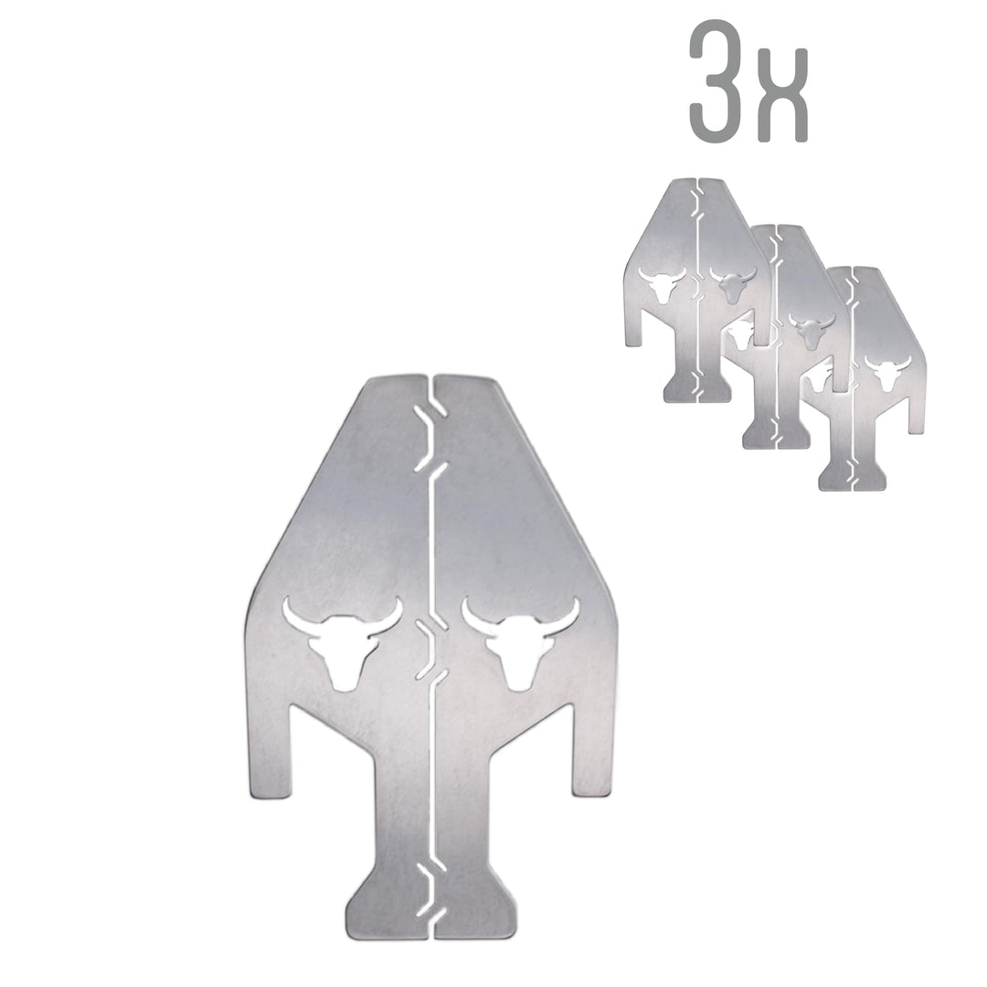 Grillfire T-SPACER L (3er Set) | Edelstahl Abstandshalter für Feuerplatten | 8 cm Höhengewinn | Univ
