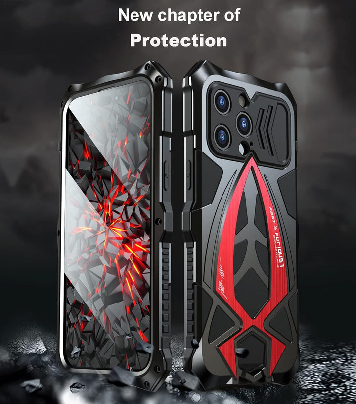 CeeEee Kompatibel mit iPhone 14 Pro Max Hülle 2022 360 Grad Outdoor Metall und Silikon Handyhülle fü