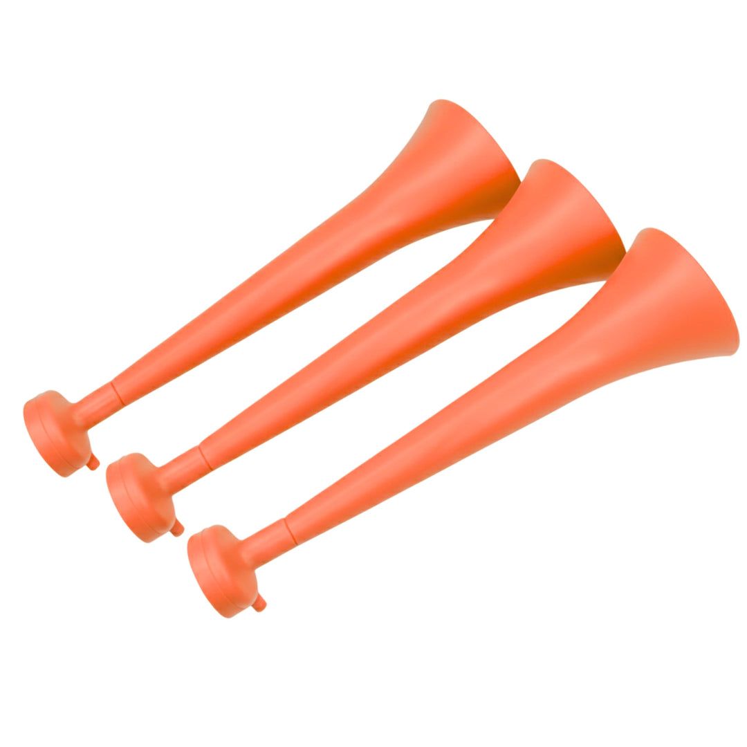 3er-Pack Vuvuzelas aus Widerstandsfähigem Kunststoff | Animationstrompeten für Fussball, Sportverans