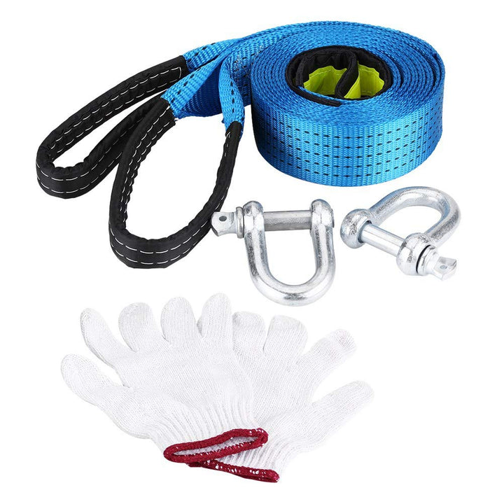 Abschleppseil Auto, Haofy 5m x 5cm Notfall Abschleppgurt, 8 Tonnen Bruchfestigkeit, mit Rutsch Hands