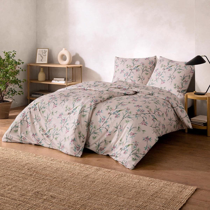 ESTELLA Mako Interlock Jersey Bettwäsche Kaya Puder 1 Bettbezug 135 x 200 cm + 1 Kissenbezug 80 x 80