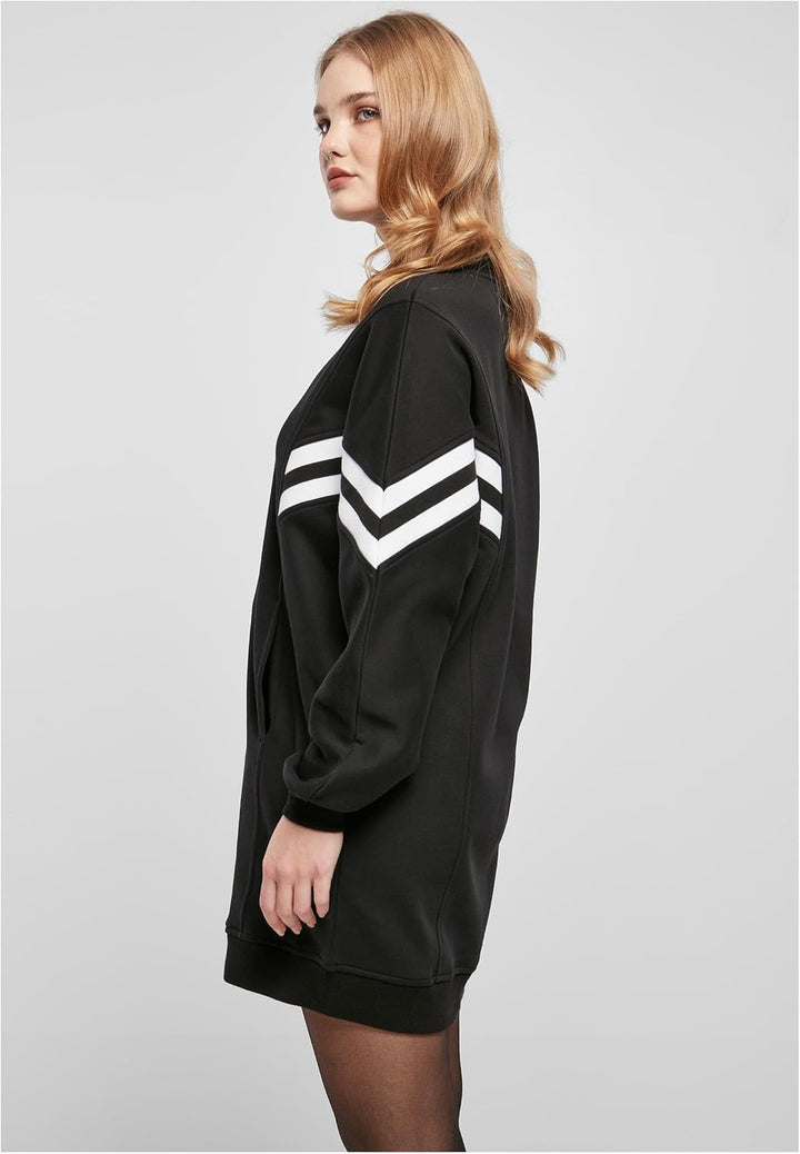 Urban Classics Damen Ladies Oversized College Sweat Dress M Schwarz, M Schwarz
