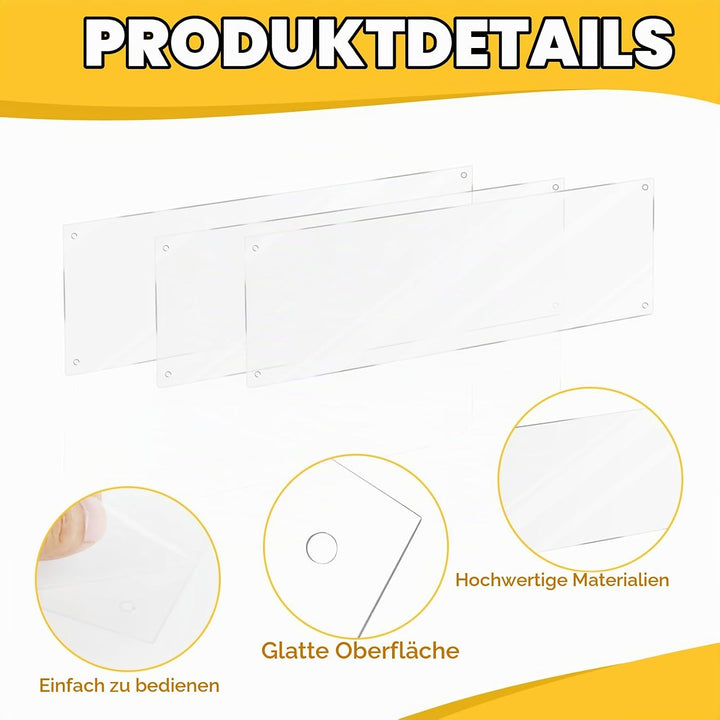 Haustierkäfig-Einlage,12 Stück Transparente Haustierkäfig Einlage PVC Haustierkäfigeinlage 35.6x11.5