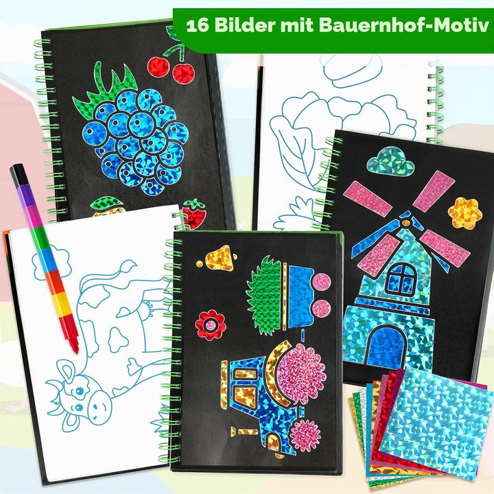 FUNNYB&amp;G Foil Art Kinder Kunst &amp; Bastelaktivität: Kreatives Reisespielzeug für DIY-Aktivität, Bastel