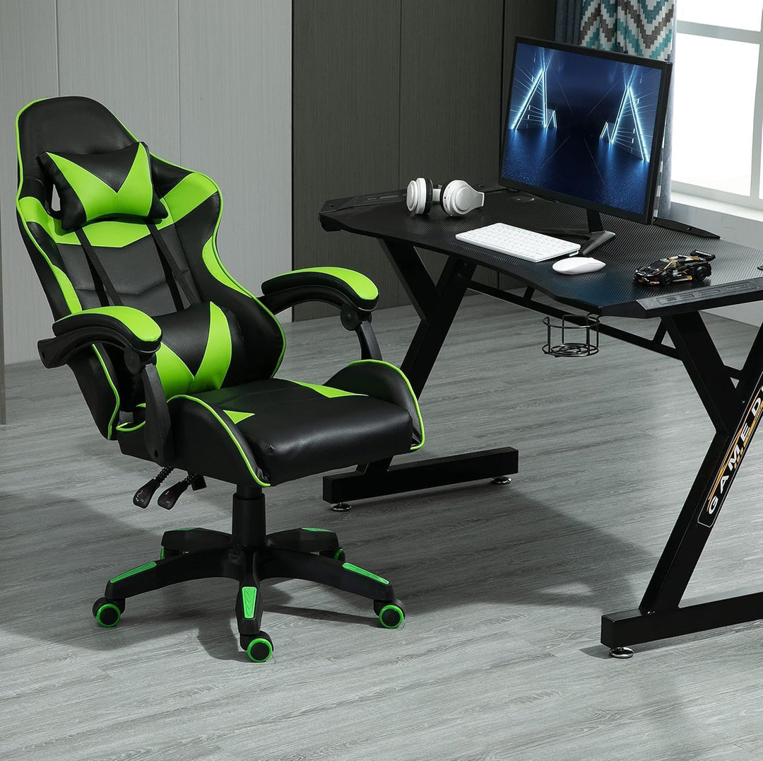 mcc direct Bürostuhl Ergonomisch, Schreibtischstuhl, Drehstuhl, Gaming Sessel, Gamingstuhl (Grün), G