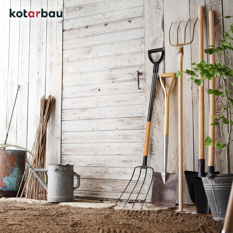 KOTARBAU® Mistforke 4 Zinken 120cm mit Metallstiel für Garten und Landwirtschaft