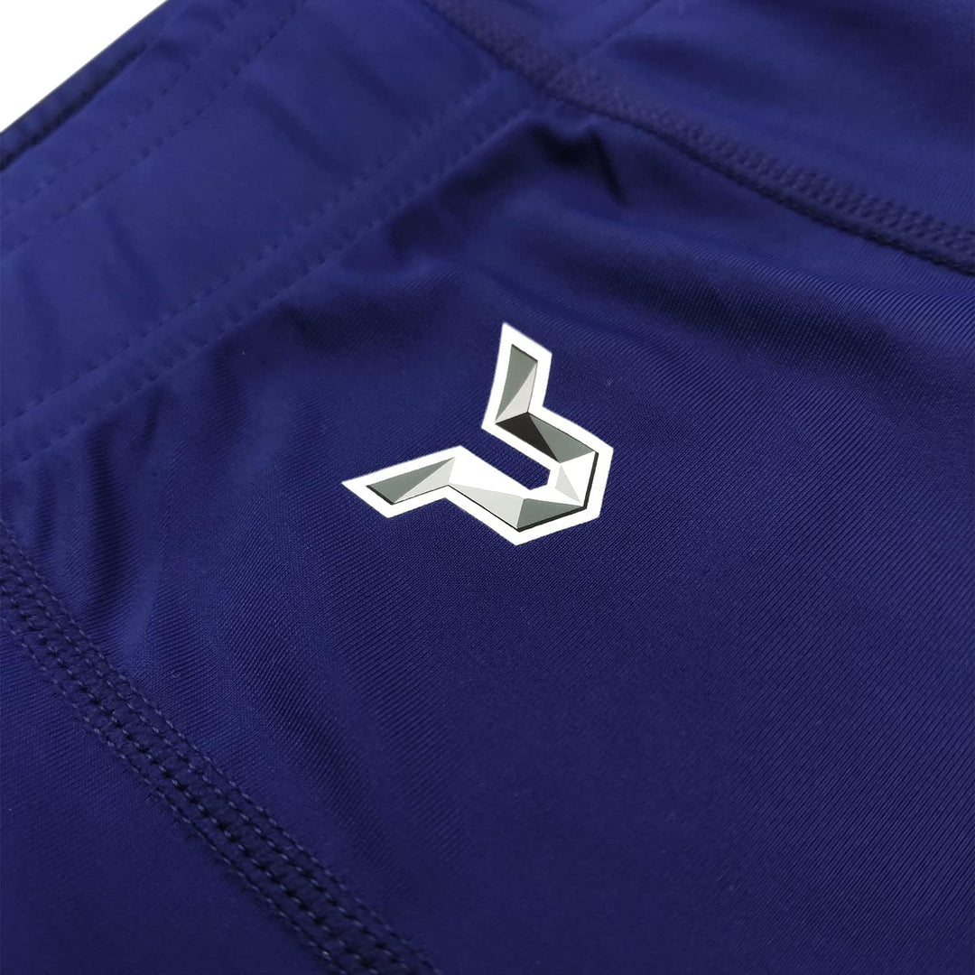 HUGE SPORTS Herren Splice Schwimmhose Kompression Jammer Lang Wilde Serie 3XL Blau, 3XL Blau