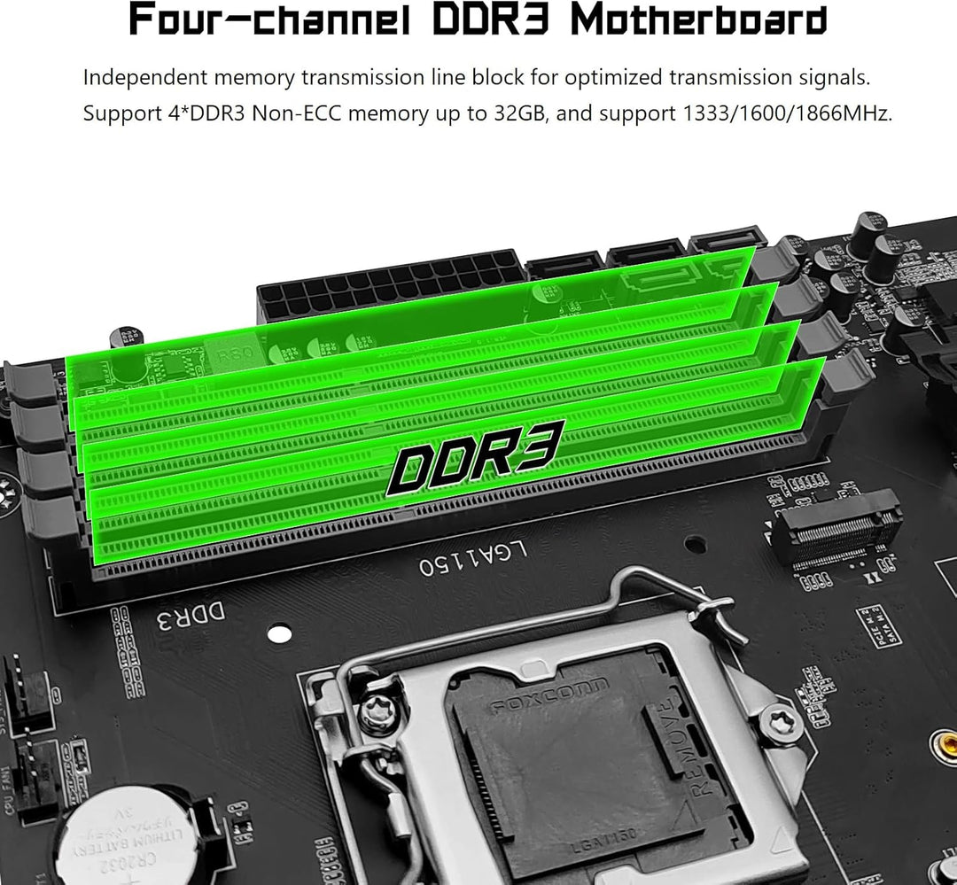 SHANGZHAOYUAN H97M PRO LGA 1150 Mainboard für Intel 4th/5th Gen Core i3 i5 i7/Pentium/Xeon (Micro AT