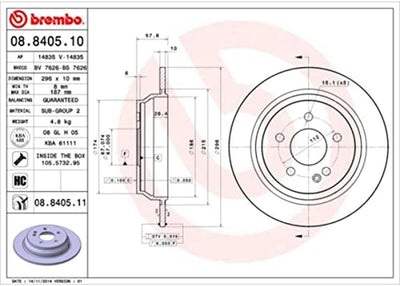 BREMBO 08.8405.11 Bremsscheiben