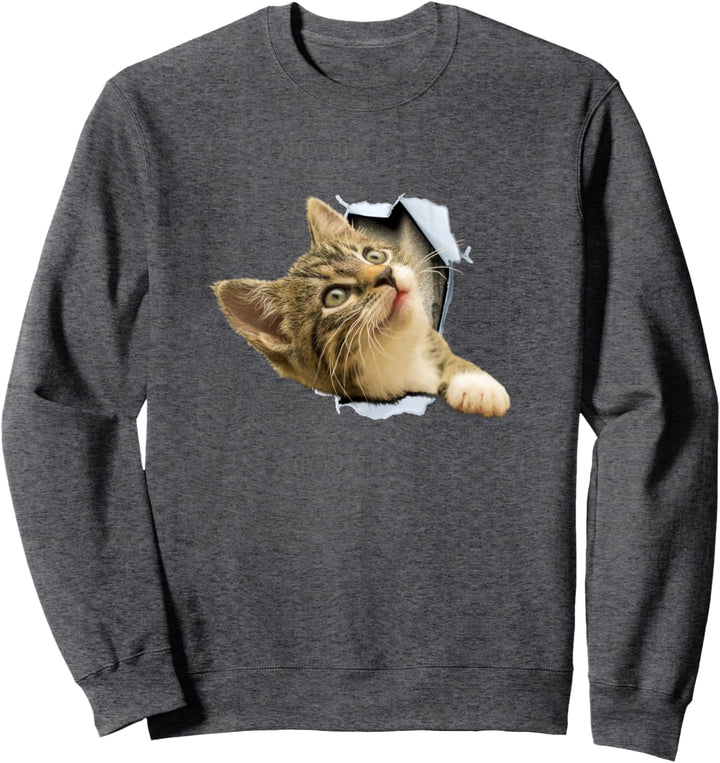 House Cat Ripped Tee - Katzen Shirt für Katzenmama Sweatshirt