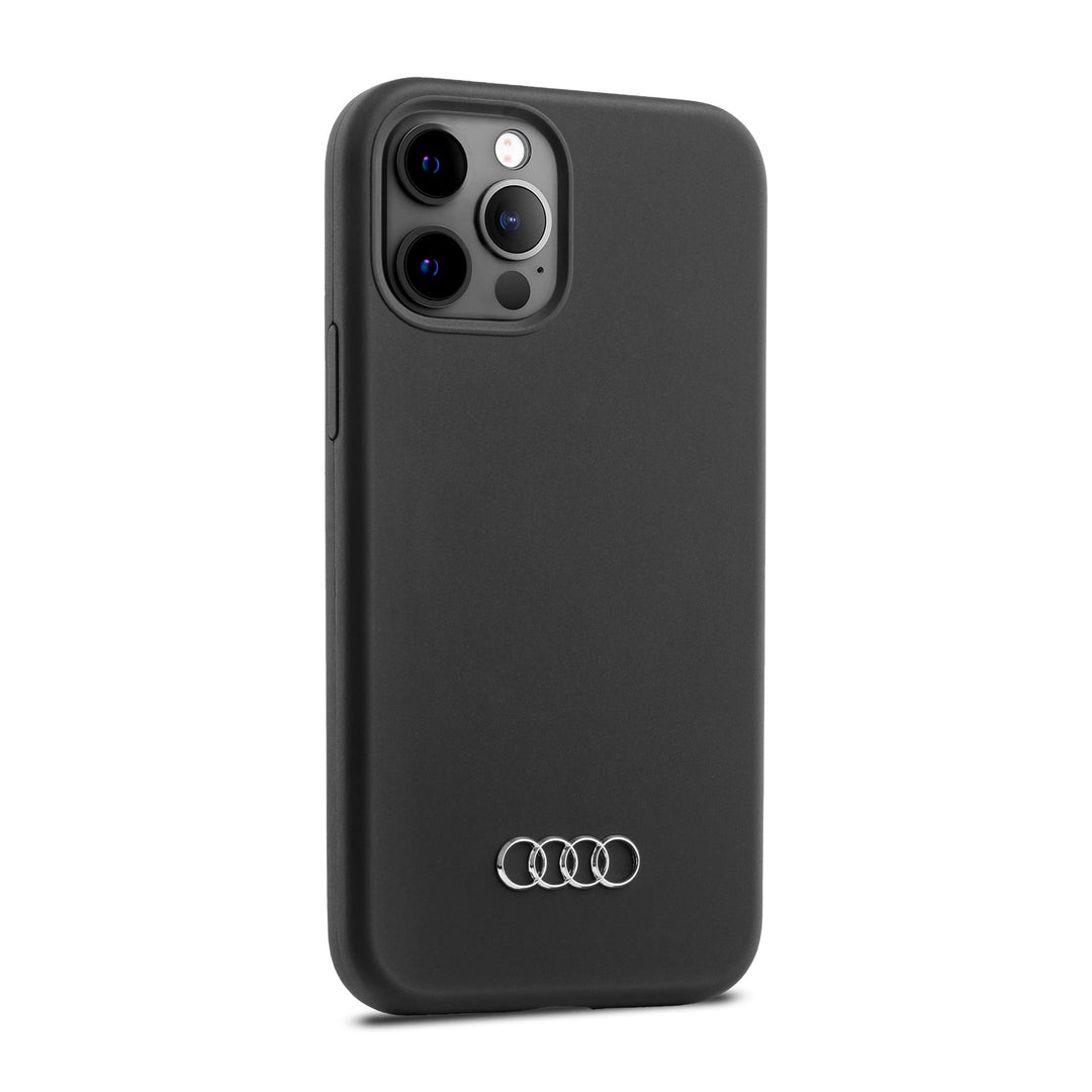 Audi 3222100100 Smartphone Case Cover Hülle Handy Ringe Logo, schwarz