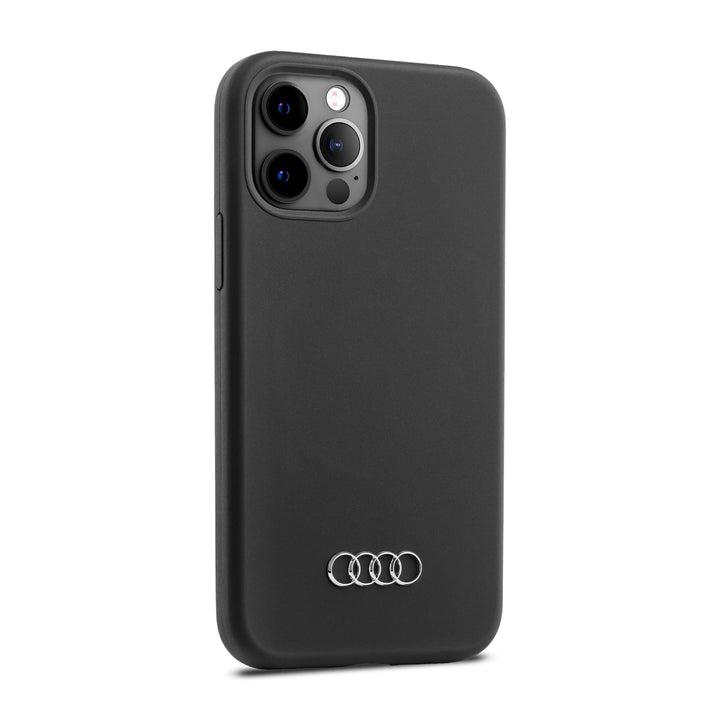 Audi 3222100100 Smartphone Case Cover Hülle Handy Ringe Logo, schwarz