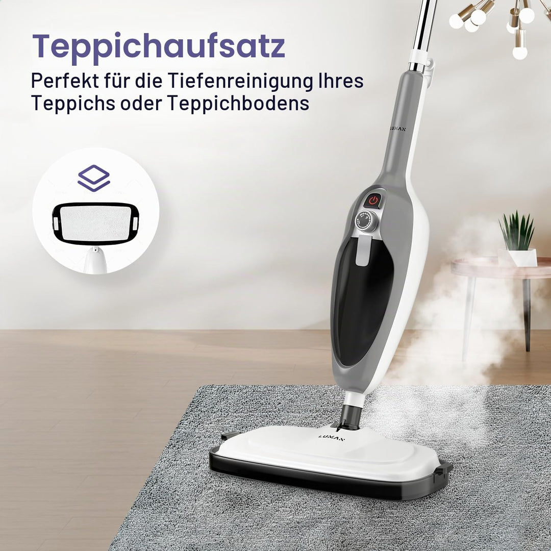 LUMAN 12 in 1 Dampfreiniger Ein Handdampfer V1 - Teppichreiniger - Fleckenreiniger - Mit anpassbarer