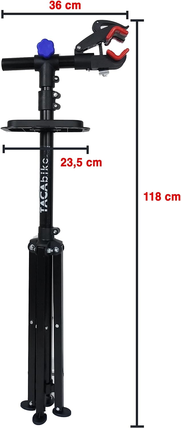Tacabike Unisex – Erwachsene Fahrrad-Wartenständer Fahrradständer, Schwarz, 105 x 24 x 16 cm