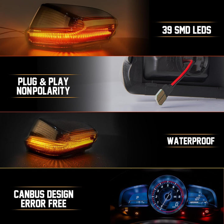 LED Spiegelblinker für Mercedes Benz Sprinter W906, LED Blinker Seitenblinker mit Canbus Fehlerfrei,