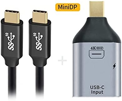 100W 10Gbps Cable & USB-C Type C Female Source to Mini Displayport DP Sink HDTV & PD Power Adapter 4