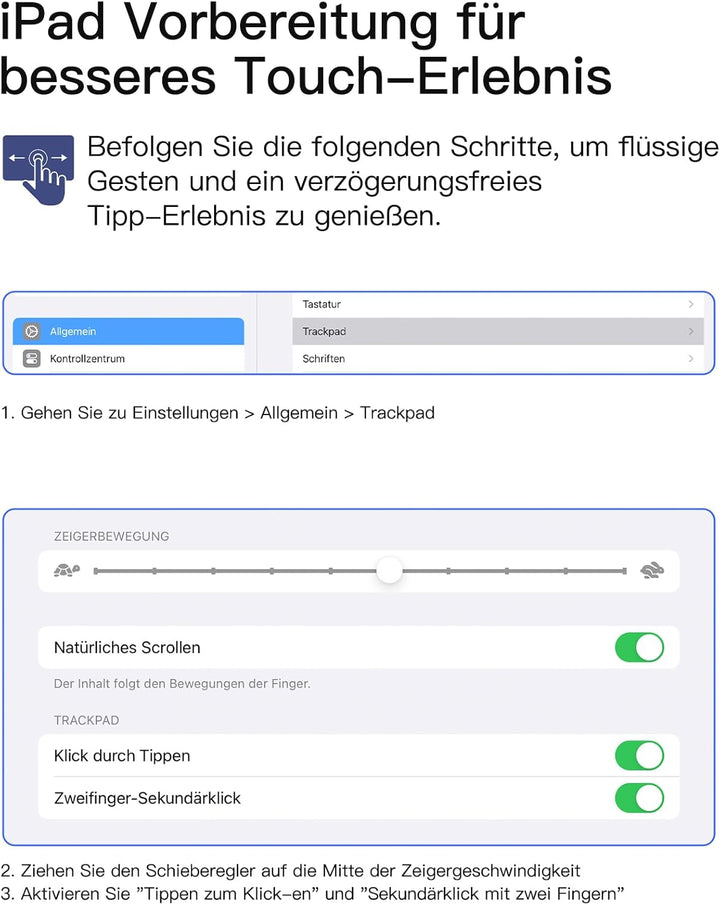 Inateck Hülle mit Tastatur, Ultraleichte Tastatur für iPad 10 Generation, iPad Air 6 11 Zoll 2024, i