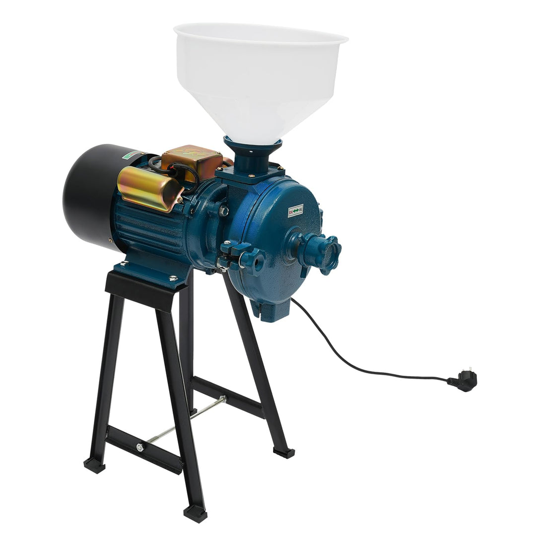 2200W Elektrisch Getreidemühle Kornmühle mit Trichter für Getreide 1400U/min für Mais Gerste Weizen
